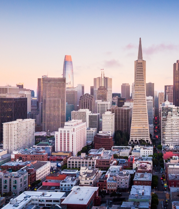 San Francisco skyline in the morning